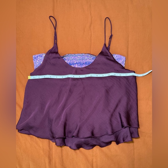 NWT Free People Intimately Womens Purple Sequined Layering Camisole Top Size-M - Picture 4 of 10